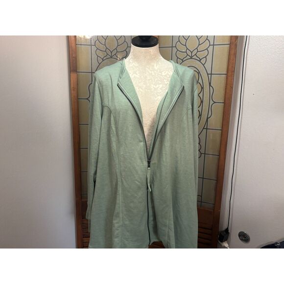 LOGO Lori Goldstein French Terry Jacket Long Sleeve Full Zip Lightweight Size 1X - Picture 6 of 14